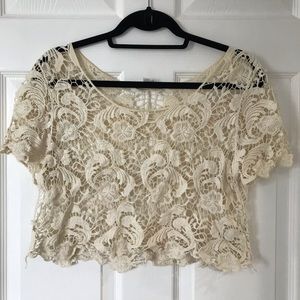 Crochet Crop Top- perfect swim cover up